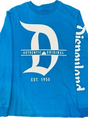 NWT ~ Disney ~ Disneyland Resort Authentic Original ~ Blue Long Sleeve Adult XS
